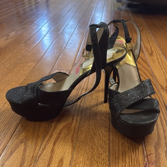 Michael kors black glitter sparkle high heels 👠 9 - Picture 3 of 8